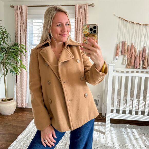 J. Crew Double Breasted Pea Coat in Camel XS - Picture 1 of 8